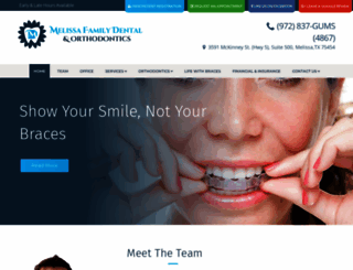 melissafamilydental.com screenshot