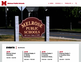 melroseschools.com screenshot