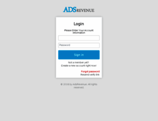 member.adsrevenue.com screenshot