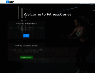 member.fitnessgenes.com screenshot