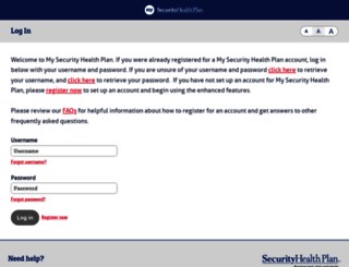 member.securityhealth.org screenshot