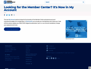 membercenter.nar.realtor screenshot