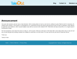 members.taleout.com screenshot
