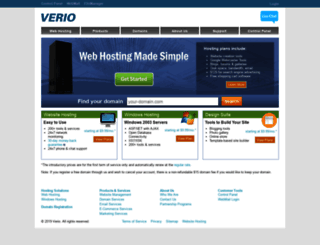 members.verio.com screenshot