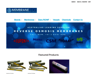 membraneshop.com.au screenshot