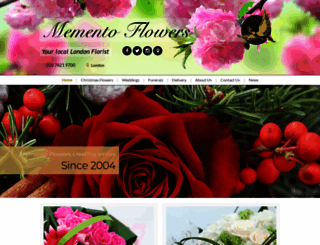 mementoflowers.com screenshot