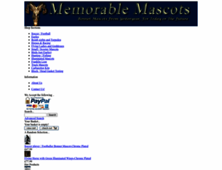 memorablemascots.com screenshot