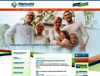 memorialcommunityhealth.org screenshot