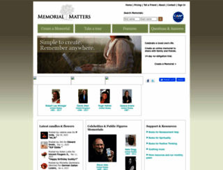 memorialmatters.com screenshot
