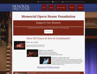 memorialoperahousefoundation.org screenshot