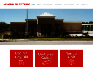 memorialselfstorage.com screenshot