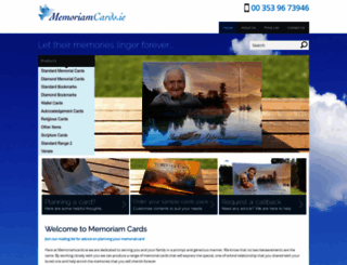 memoriamcards.ie screenshot