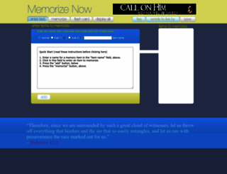 memorizenow.com screenshot