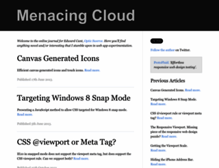 menacingcloud.com screenshot