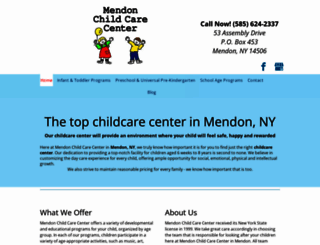 mendonchildcarecenter.com screenshot