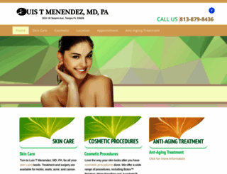 menendezdermatology.com screenshot