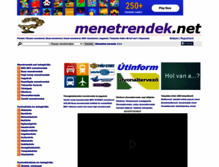 menetrendek.net screenshot