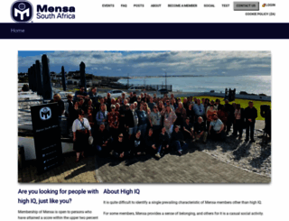 mensa.org.za screenshot