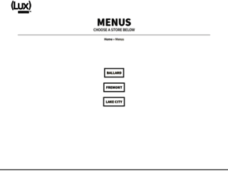 menu.luxpotshop.com screenshot