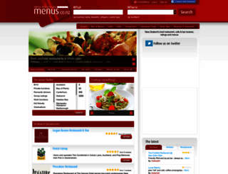 menus.co.nz screenshot