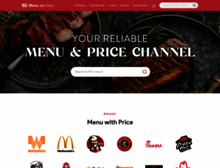 menuwithprice.com screenshot