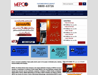 mepco.com.pk screenshot