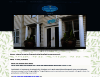 mercerpark.org screenshot