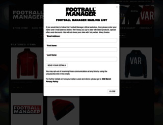 merchandise.footballmanager.com screenshot
