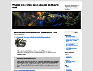merchantcashadvancers.wordpress.com screenshot