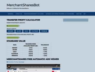 merchantsharesbot.altervista.org screenshot