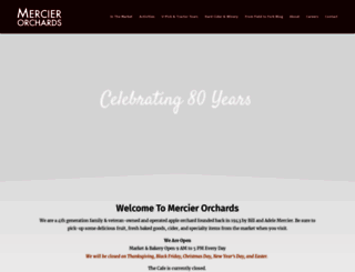 mercier-orchards.com screenshot
