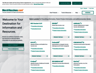 merckvaccines.com screenshot