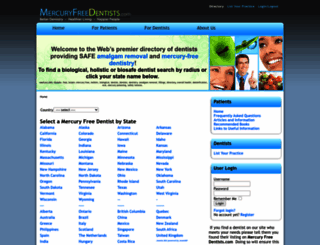 mercuryfreedentists.com screenshot
