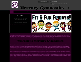 mercurygymnastics.com screenshot