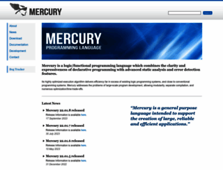 mercurylang.org screenshot