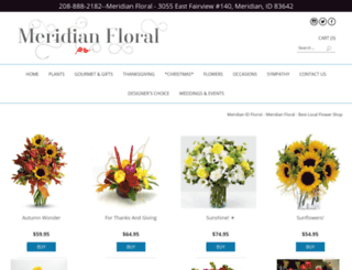 meridianfloral.com screenshot