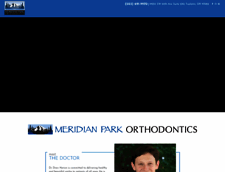 meridianparkorthodontics.com screenshot