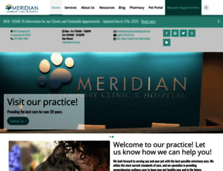 meridianveterinaryclinic.net screenshot