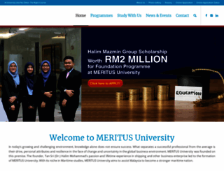 meritus.edu.my screenshot