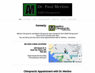 merlinochiropractichealthcentre.com screenshot