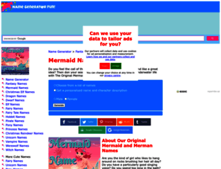 mermaid.namegeneratorfun.com screenshot