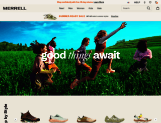 merrell.com screenshot