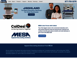 mesamachines.com screenshot