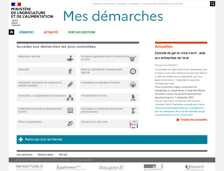 mesdemarches.agriculture.gouv.fr screenshot