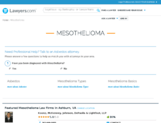 mesothelioma.lawyers.com screenshot