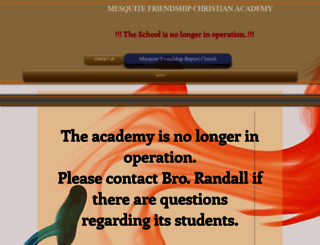 mesquitefriendshipca.com screenshot