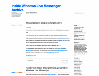 messengersays.spaces.live.com screenshot