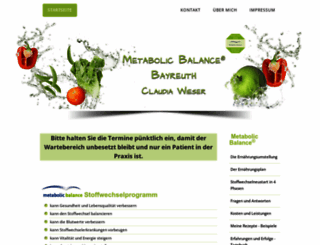 metabolic-bayreuth.de screenshot
