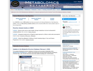 metabolomicsworkbench.org screenshot