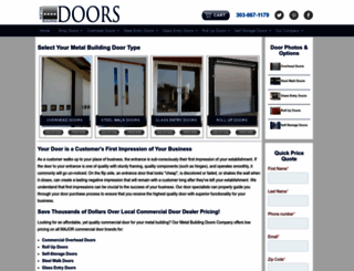 metalbuildingdoors.com screenshot